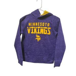 Minnesota Vikings  Team Apparel Sweatshirt Hoodie Purple Gold Youth Medium 8/10